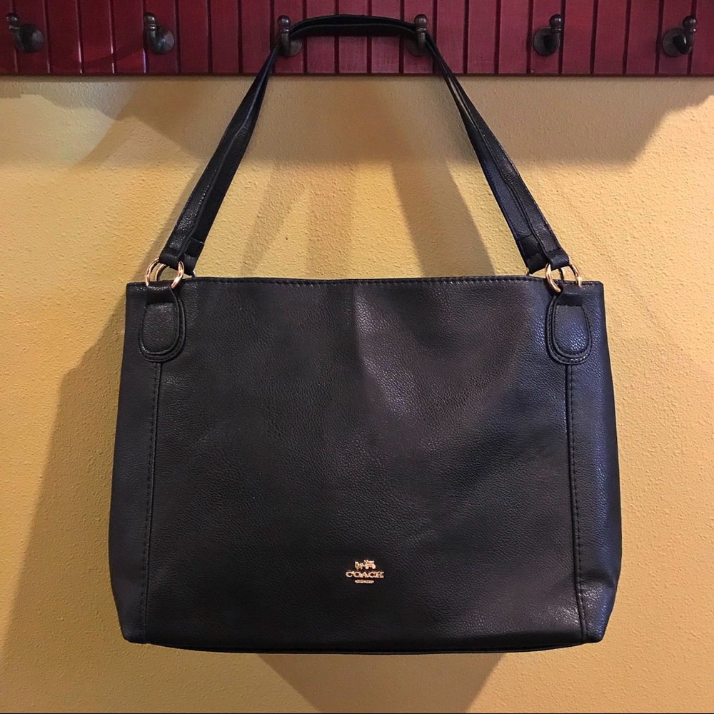 NWOT Beautiful Black Leather Coach Bag